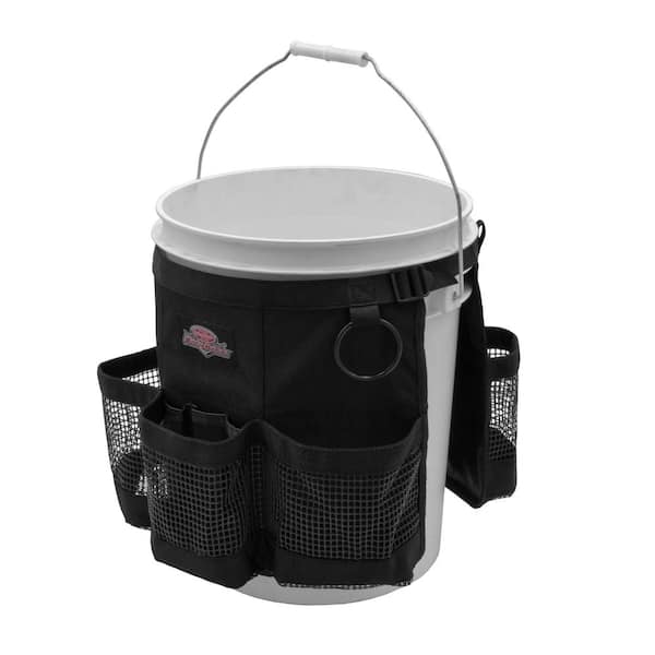 HODRANT 5 Gallon Bucket Organizer with Anti-fall Hooks & Buckle, Car Wash  Bucket Caddy with Mesh Pockets, 5 Gallon Cleaning Bucket Accessories Bag  for