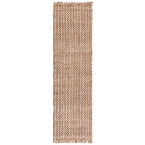 Natural Fiber Beige/Ivory 2 ft. x 8 ft. Woven Thread Runner Rug