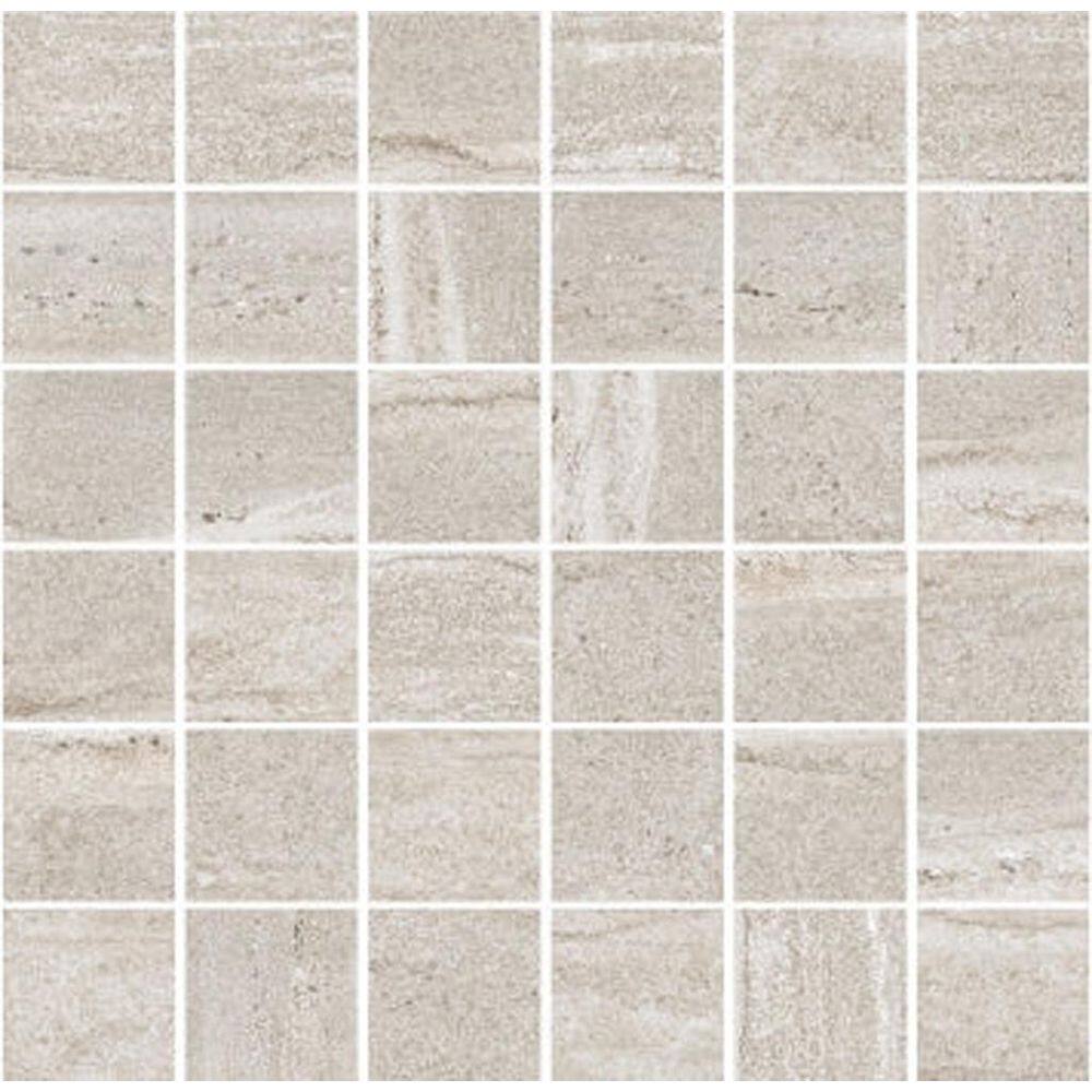 Arenza 4 in. x 4 in. Matte Warm Beige Porcelain Square Stone-look Mosaic Floor and Wall Tile Sample (0.14 sq ft) price history on PriceWatchPro
