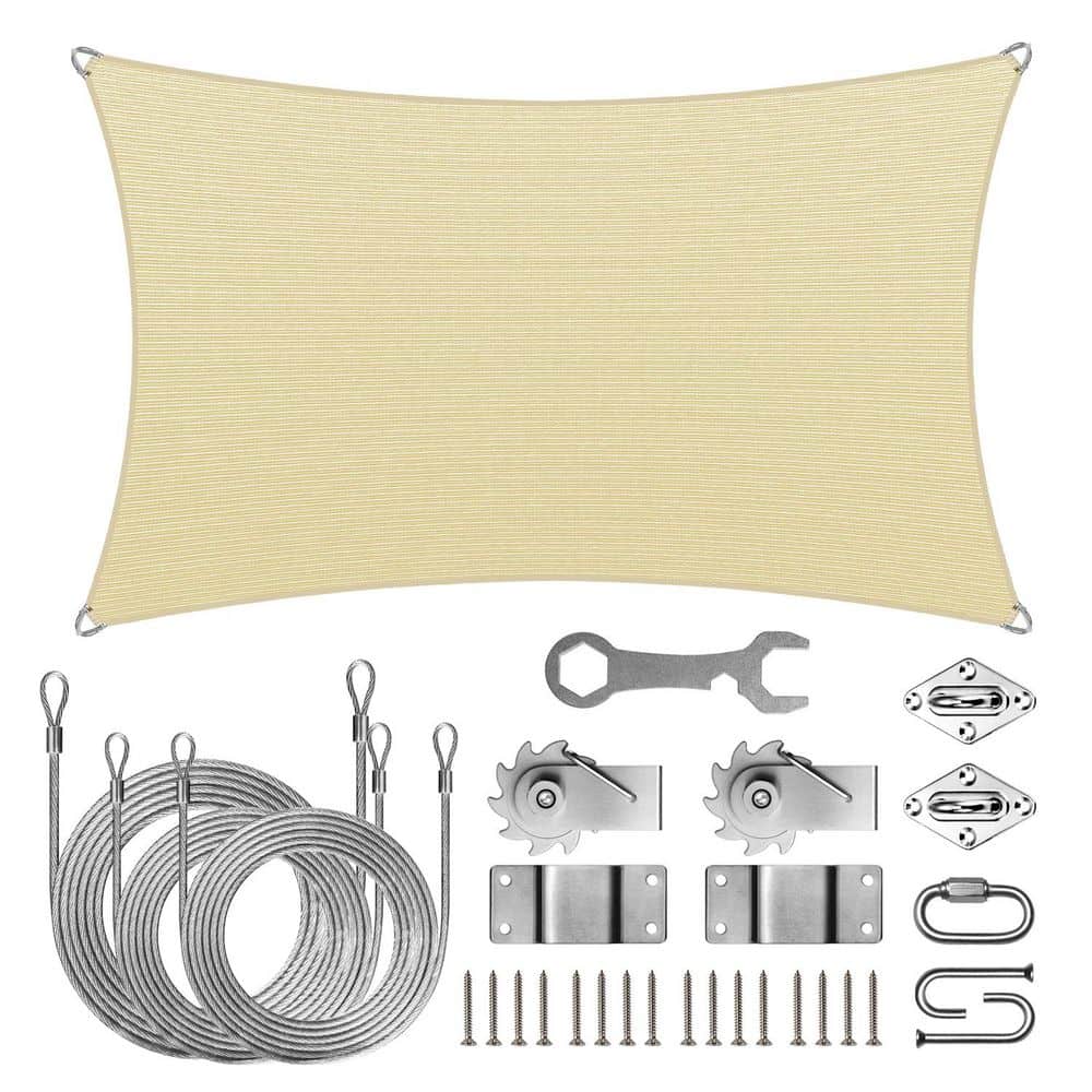 Pro Ring 16 ft. x 22 ft. Rectangle Sun Shade Sail with Hardware TAWAL-Beige price history on PriceWatchPro