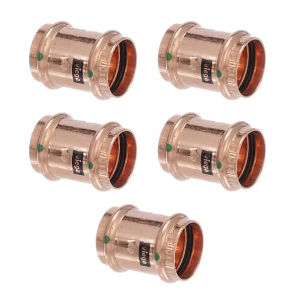 Viega ProPress 1-1/4 in. x 1-1/4 in. Copper Coupling with Stop (5-Pack)