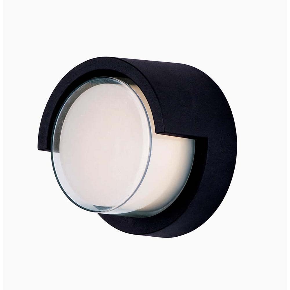 Eyebrow 1-Light Black Integrated LED Outdoor Wall Lantern Sconce price history on PriceWatchPro
