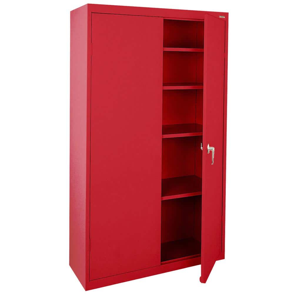 Sandusky Value Line Storage Series ( 36 in. W x 72 in. H x 18 in. D ) Garage Freestanding Cabinet in Red -  VF41361872-01