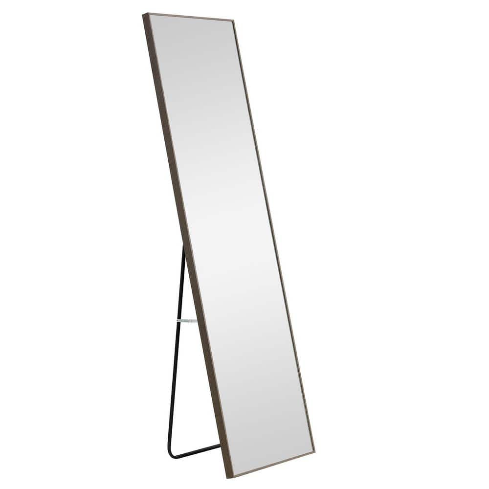 4th Generation Gray 15 in. W x 58 in. H Rectangle Wood Full Length and Wall