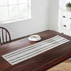 Down Home 12 in. W x 60 in. L Black White Chicken Wire Cotton Table Runner
