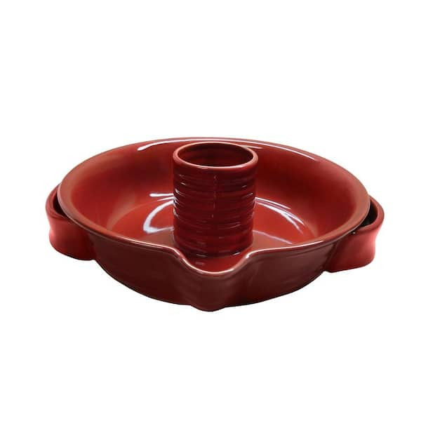 Epicureanist Ceramic Chicken Vertical Roaster in Red