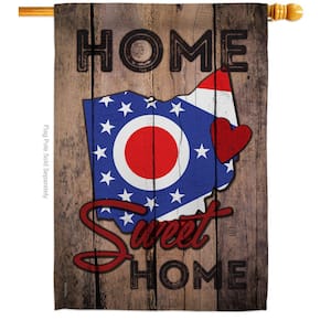 2.5 ft. x 4 ft. Polyester State Ohio Sweet Home States 2-Sided House Flag Regional Decorative Vertical Flags