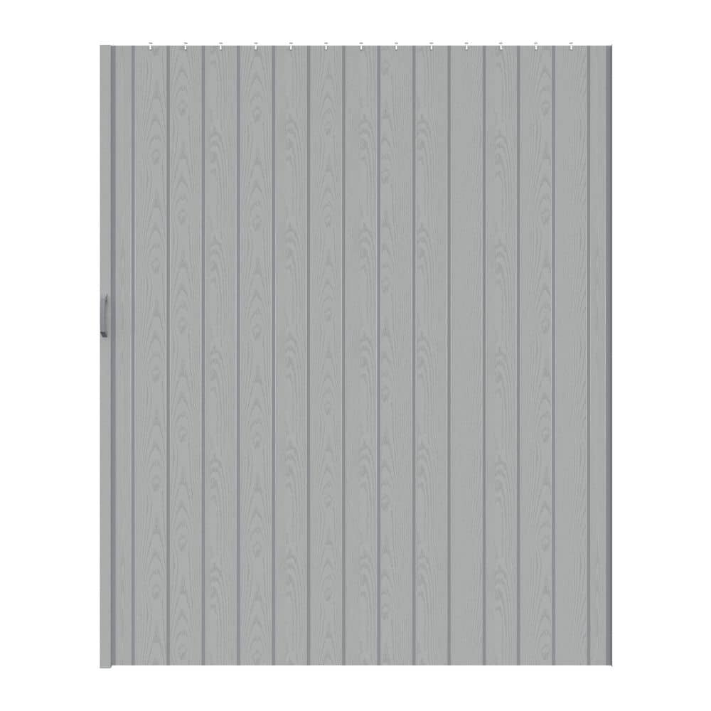 ARK DESIGN 60 in. x 80 in. Grey Woodgrain Vinyl PVC Accordion Door