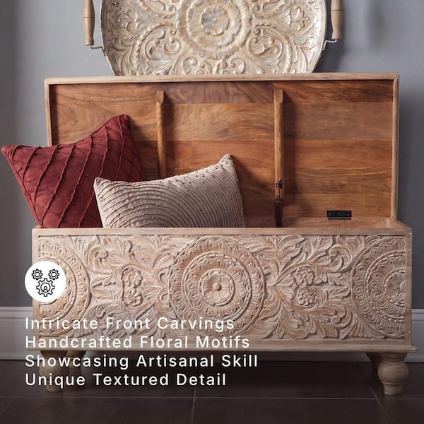 Signature DESIGN BY ASHLEY Fossil Ridge Beige Wood Dining Bench