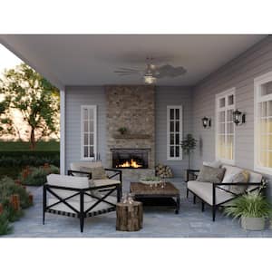 Springer II 60 in. Indoor/Outdoor Antique Nickel Farmhouse Ceiling Fan with Remote Included for Living Room