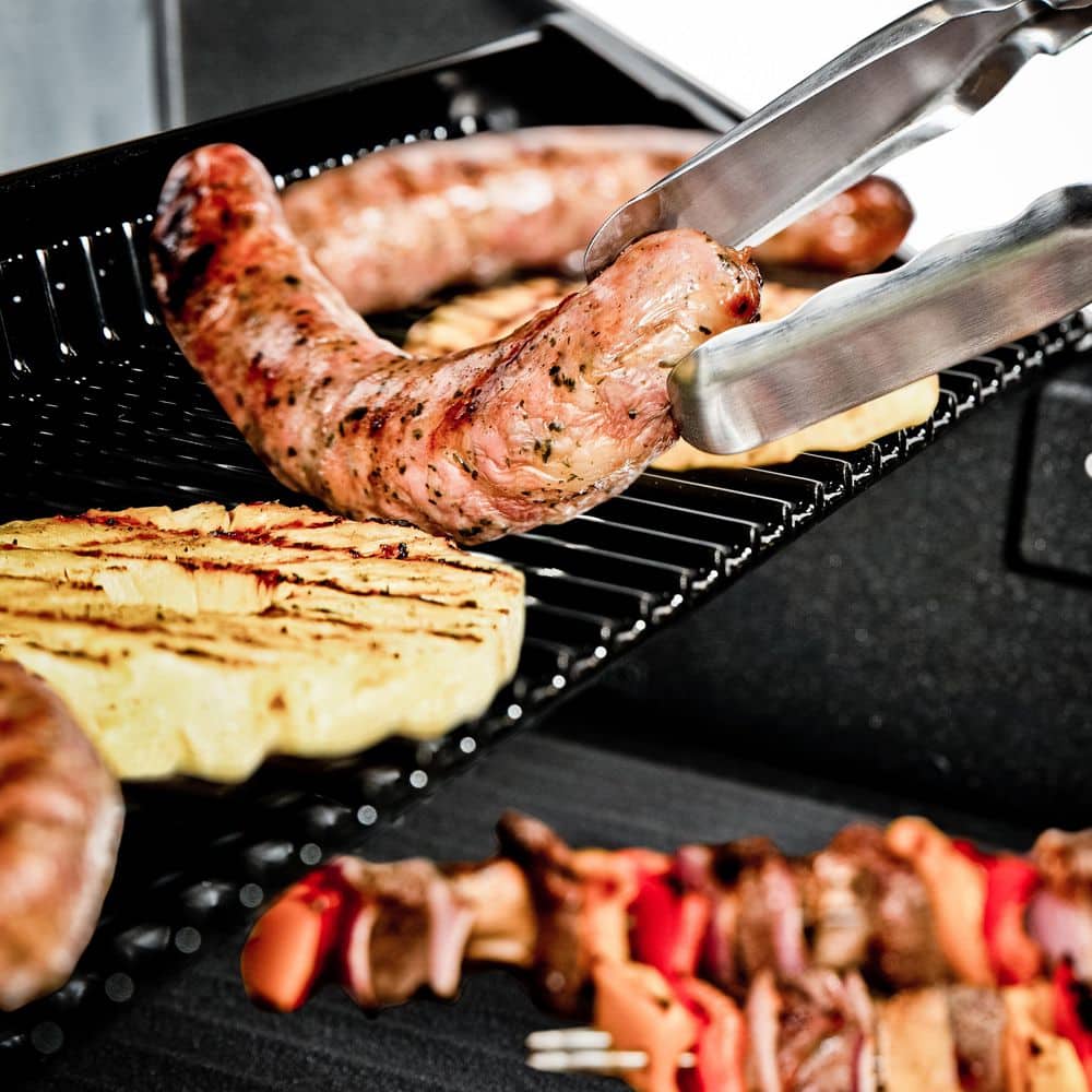 Black Stainless Steel 57" Propane Gas Grill with Side Burner