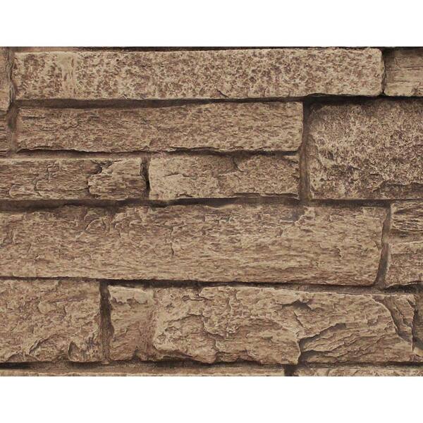 Superior Building Supplies Cinnamon 8 in. x 8 in. x 3/4 in. Faux Mountain Ledge Stone Sample