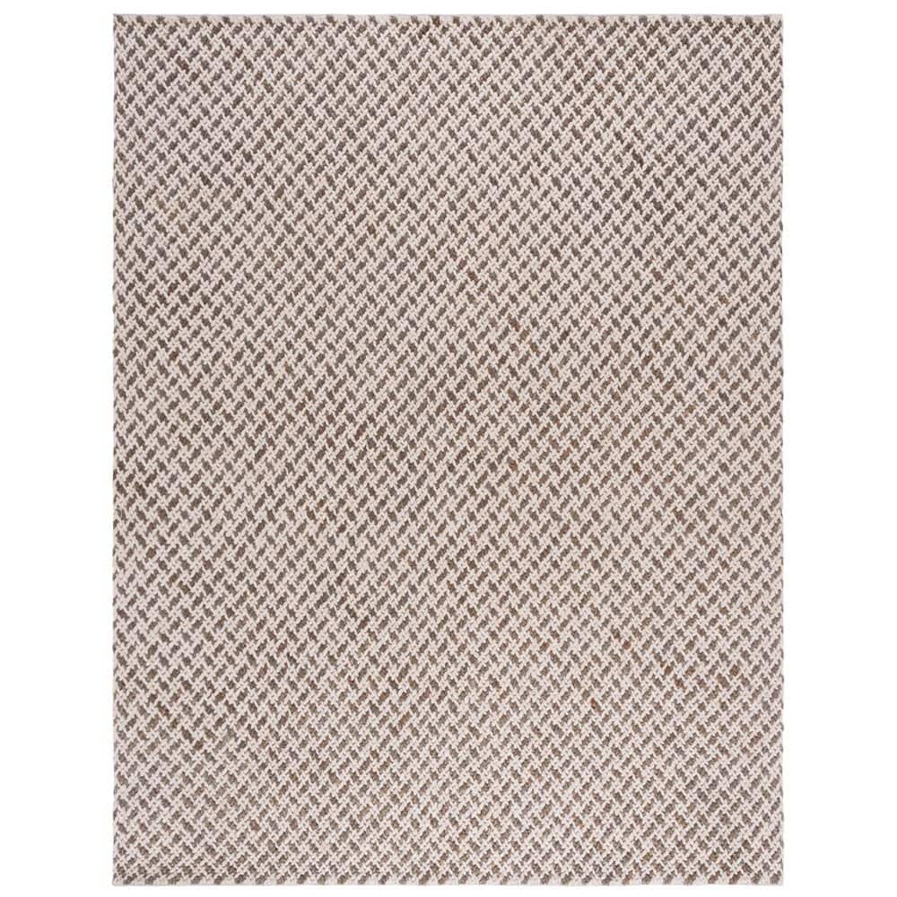 Natural Fiber Couture 9 ft. x 12 ft. Beige/Gray Striped Cross Area Rug price history on PriceWatchPro