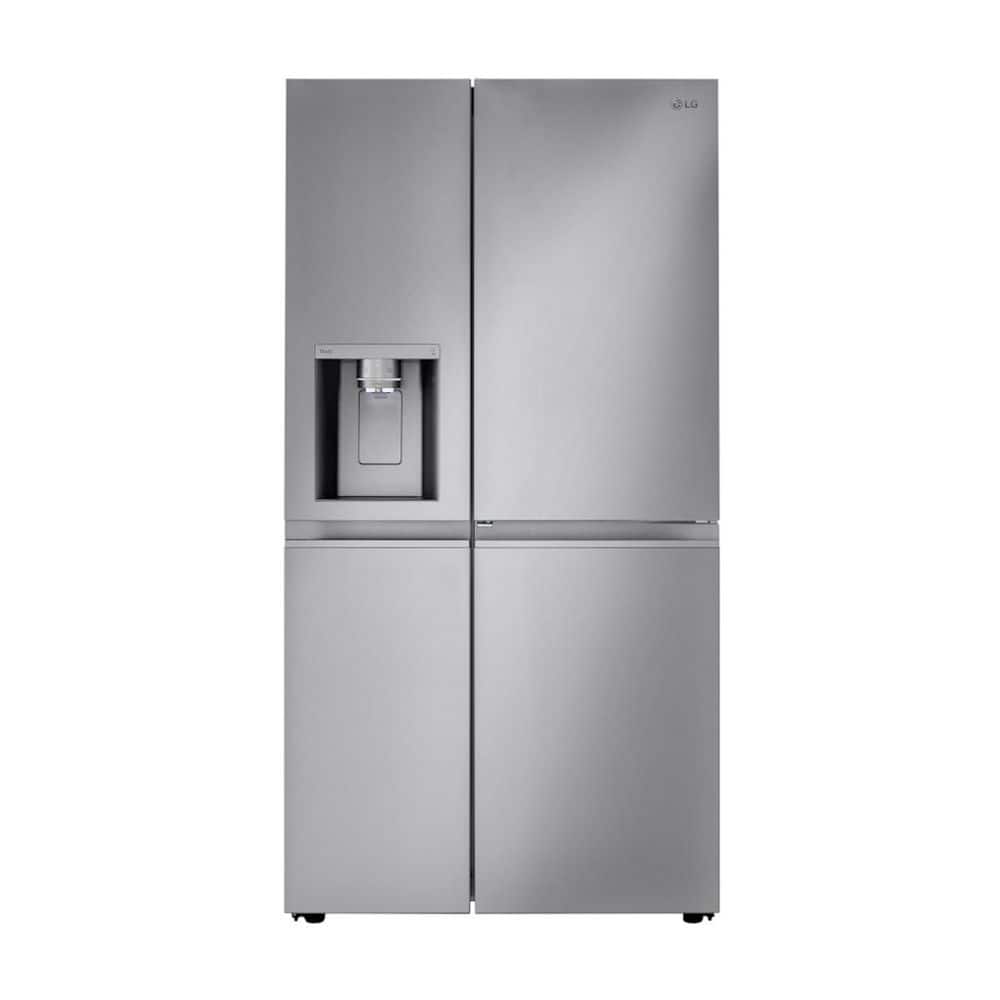 LG cu .ft. Side by Refrigerator w/ Pocket Handles, and Craft in PrintProof Stainless Steel LRSDS2706S - The Home Depot