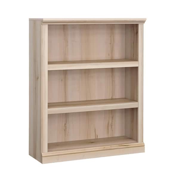 SAUDER 35.276 in. Wide Pacific Maple 3-Shelf Standard Bookcase