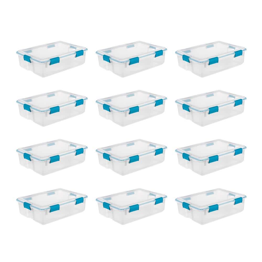 37 Qt. Thin Gasket Box Clear Storage Bin Containers (12-Pack) price history on PriceWatchPro