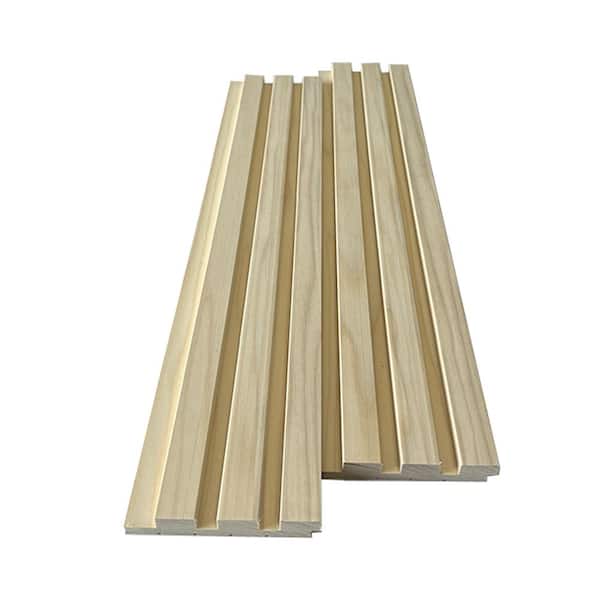 Swaner Hardwood 1 in. x 5 in. x 8 ft. Poplar Shiplap Slat Wall Hardwood Board (2-Pack)