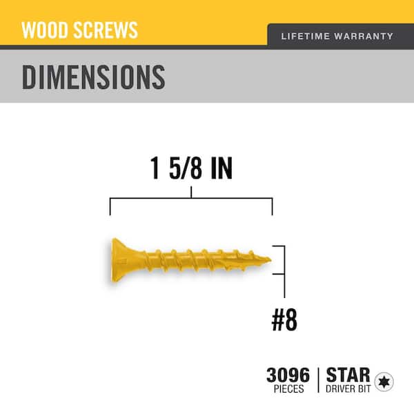 DECKMATE #8 x 1-5/8 in. Tan Star Flat Head Wood Deck Screw (25 lbs