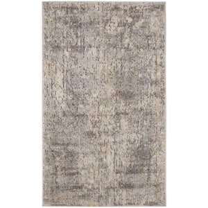 Concerto Beige/Grey 3 ft. x 5 ft. Textured Contemporary Kitchen Area Rug