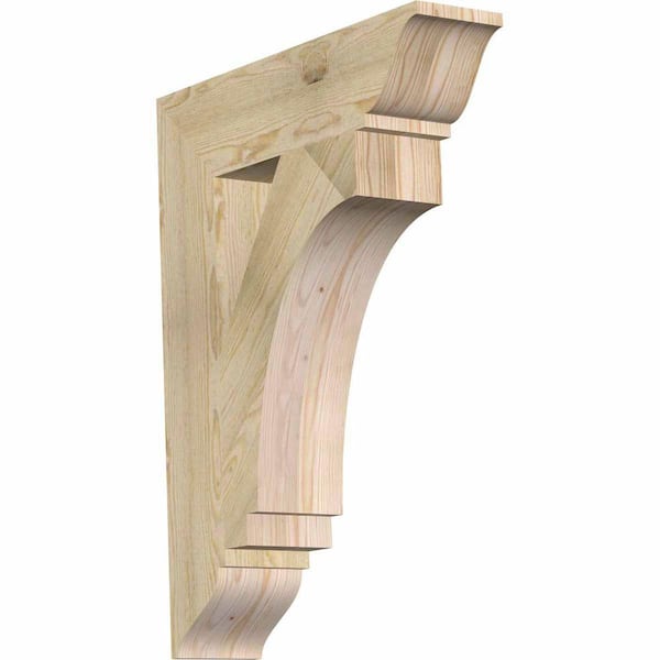 Ekena Millwork 6 in. x 34 in. x 26 in. Douglas Fir Imperial Traditional Rough Sawn Bracket
