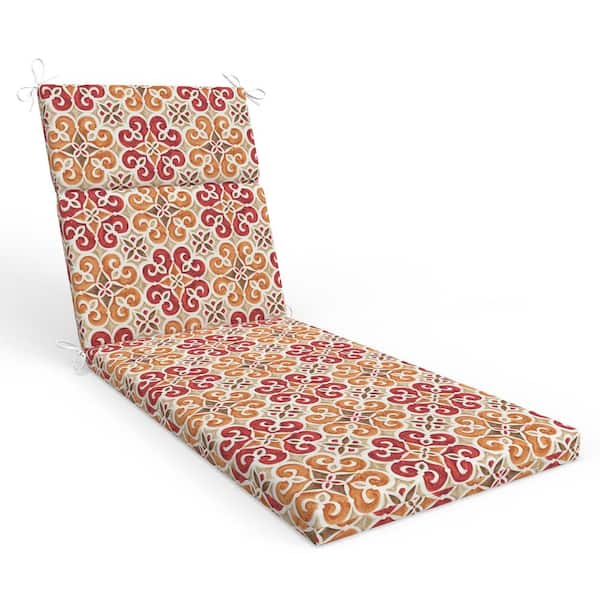 Medallion 21 in W x 3 in H Outdoor Piece Split Back Chaise Lounge Cushion 1-Count in Marbella Tuscan Brown