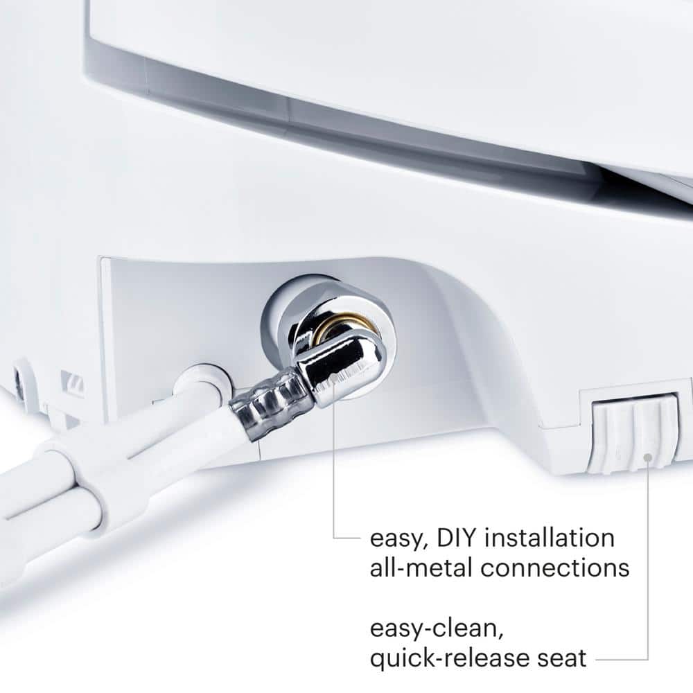Brondell White Round Luxury Bidet Toilet Seat with Remote