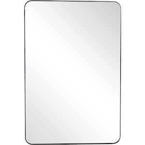 28 in. W x 42 in. H Metal Black Decorative Mirror