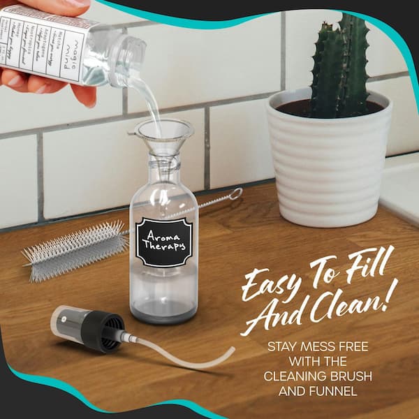 Nevlers 2 oz. Glass Spray Bottles with Funnel, Brush, Marker and