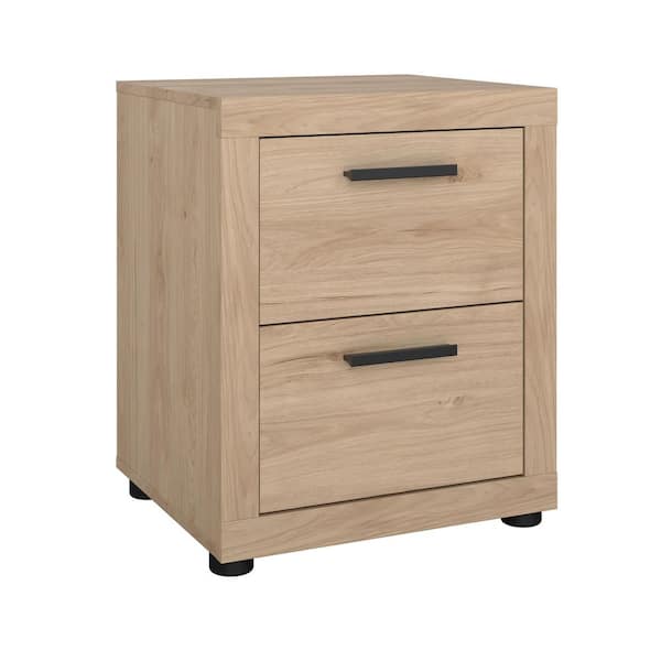 Tvilum Mira Jackson Hickory 2 Drawer 18.35 in. W Nightstand