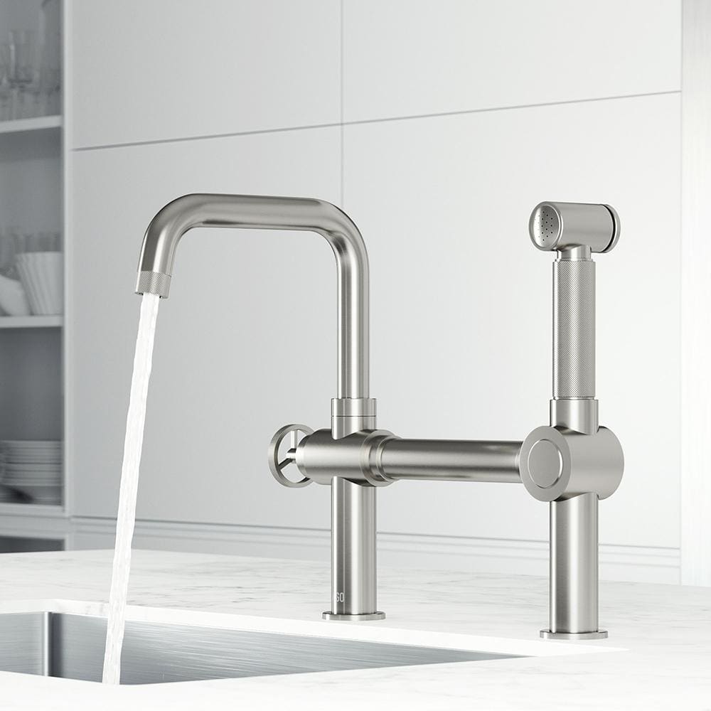 Cass Stainless Steel High-Arc Kitchen Faucet with Pull-Out Sprayer