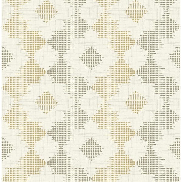 A-Street Prints Babylon Mustard Abstract Floral Paper Strippable Roll (Covers 56.4 sq. ft.)