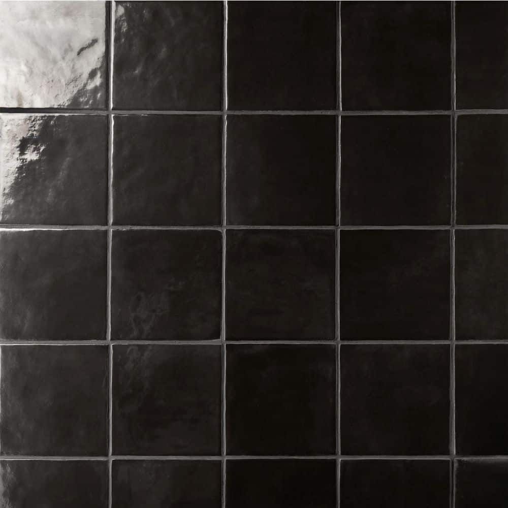 Cloe Subway Glossy Black 5 in. x 5 in. Handmade-Look Ceramic Wall Tile (10.83 sq. ft./Case) price history on PriceWatchPro