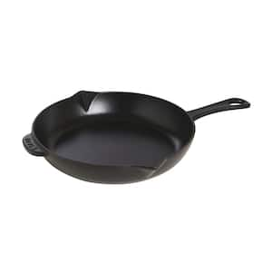 Cast Iron 10 in. Cast Iron Frying Pan in Matte Black