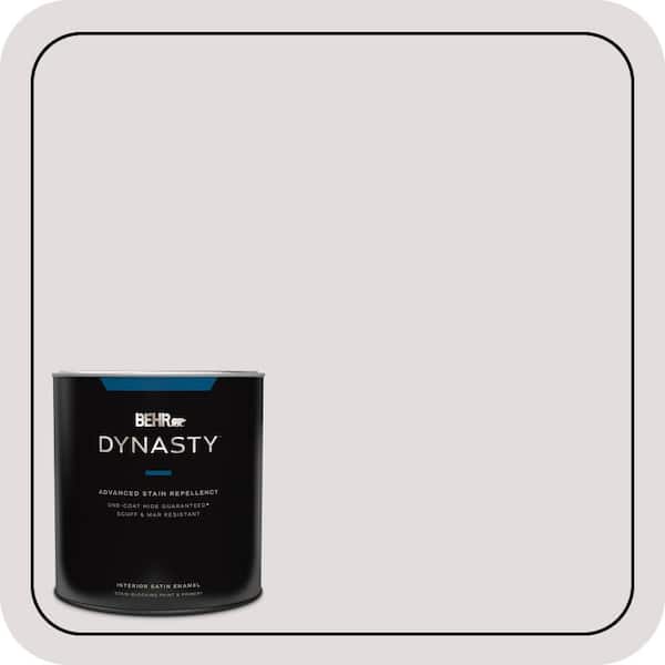 BEHR DYNASTY 1 qt. #PR-W07 Fading Fog Satin Enamel Interior Stain-Blocking Paint and Primer