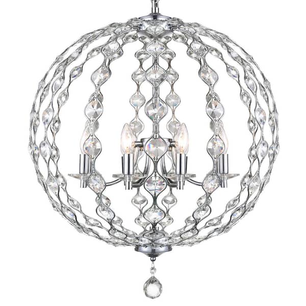 Esia 8 Light Chandelier With Chrome Finish