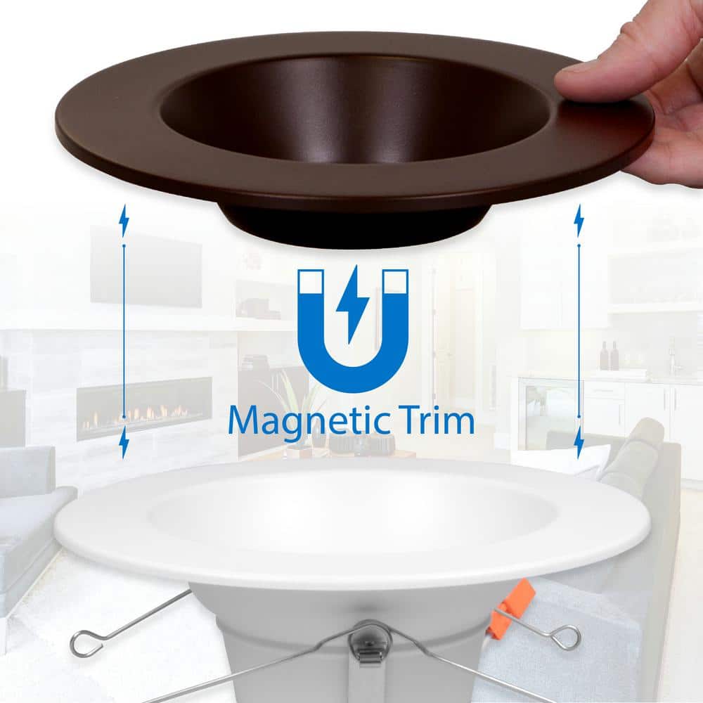 Modern 7.4" Oil-Rubbed Bronze Dimmable LED Recessed Downlight