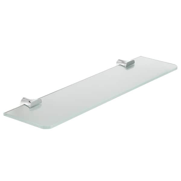 Essence Series 19.69 in. Glass Shelf in Polished Chrome Essence Series 19.69 in. Glass Shelf in Polished Chrome