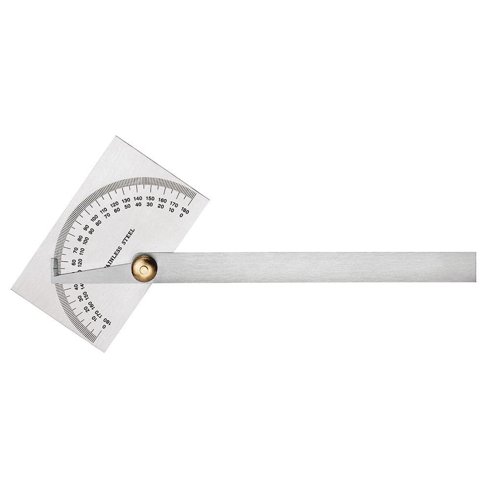0-180° Stainless Steel Precise Protractor Construction Woodwork Angle Ruler Tool 
