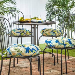Marlow Floral 15 in. Round Outdoor Seat Cushion (4-Pack)