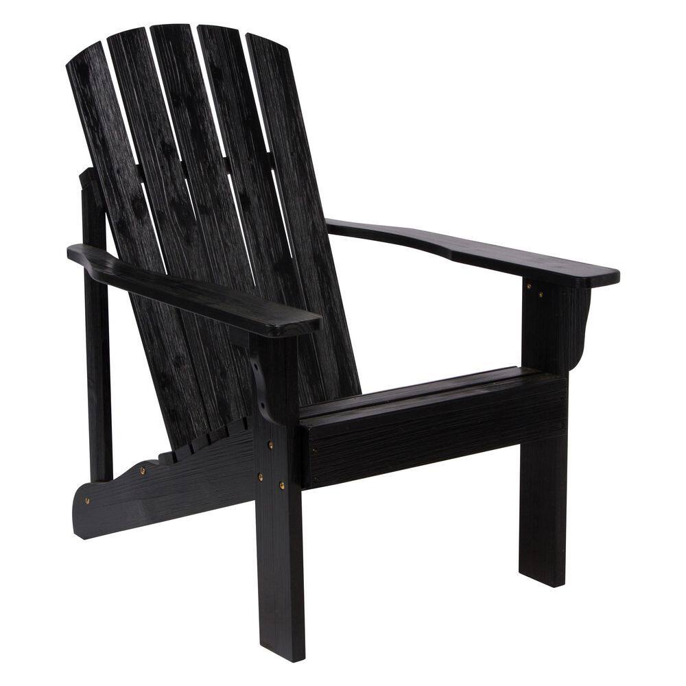 Black Cedar Wood Mid-Century Modern Adirondack Chair
