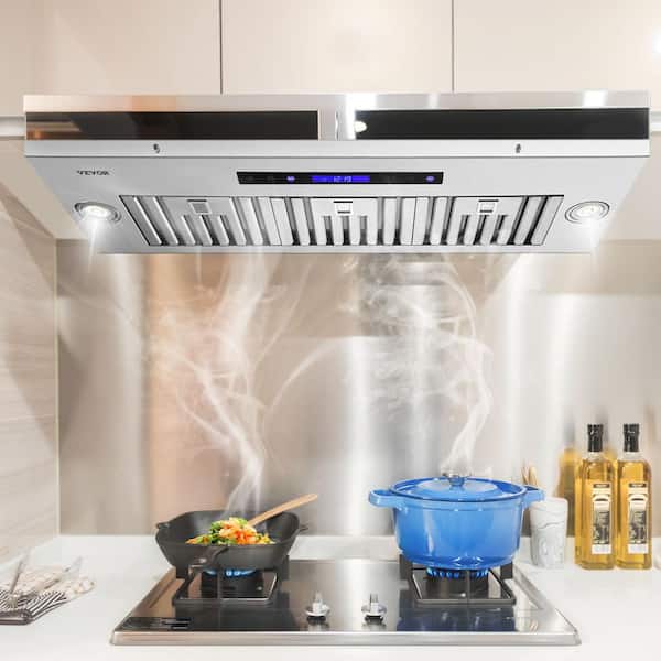 Insert Range Hood 900CFM 4-Speed 36 in. Stainless Steel Built-in Kitchen Vent Ducted/Ductless Convertible, ETL Listed