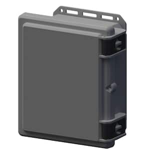 11.8 in. L x 10.2 in. W x 5.5 in. H Polycarbonate Gray Hinged Top Cabinet Enclosure with Gray Bottom