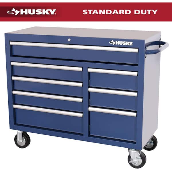 Standard Duty 42 in. 8-Drawer Blue Rolling Tool Cabinet
