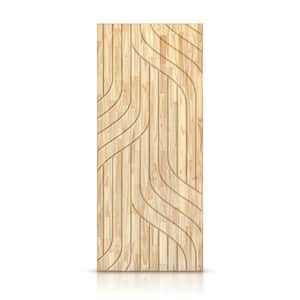 30 in. x 80 in. Hollow Core Natural Solid Wood Unfinished Interior Door Slab