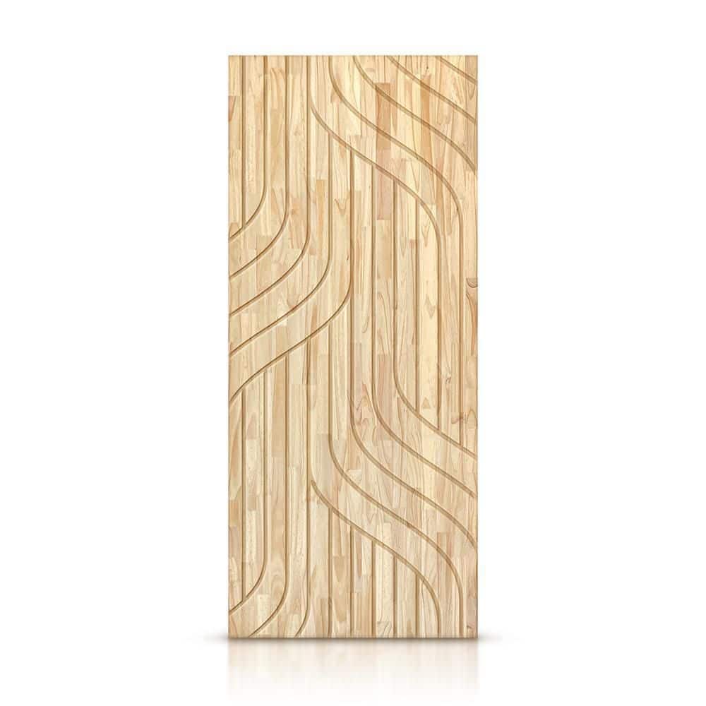 CALHOME 36 in. x 80 in. Hollow Core Natural Pine Wood Unfinished