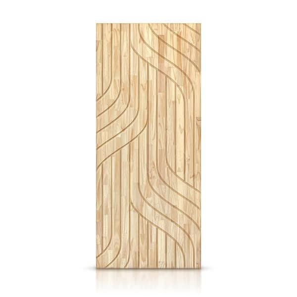 CALHOME 30 in. x 96 in. Hollow Core Natural Solid Wood Unfinished Interior Door Slab