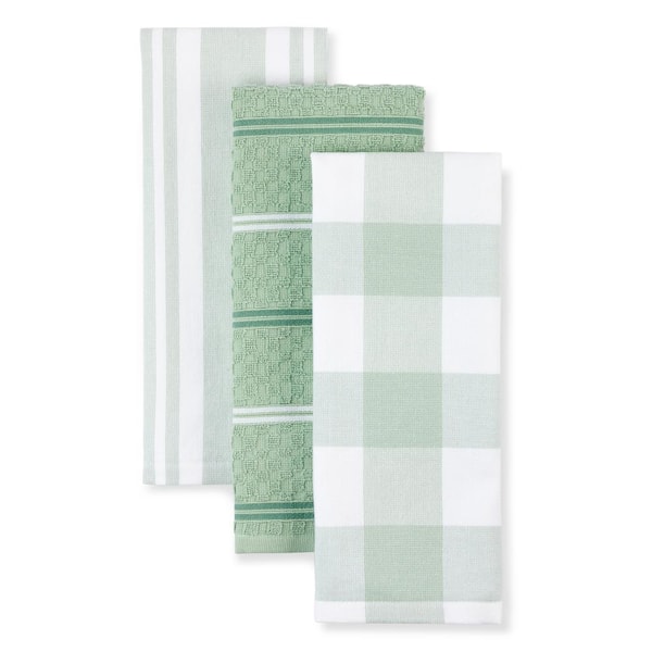 Lavish Home Set of 8 Circle Design Cotton Kitchen Towels