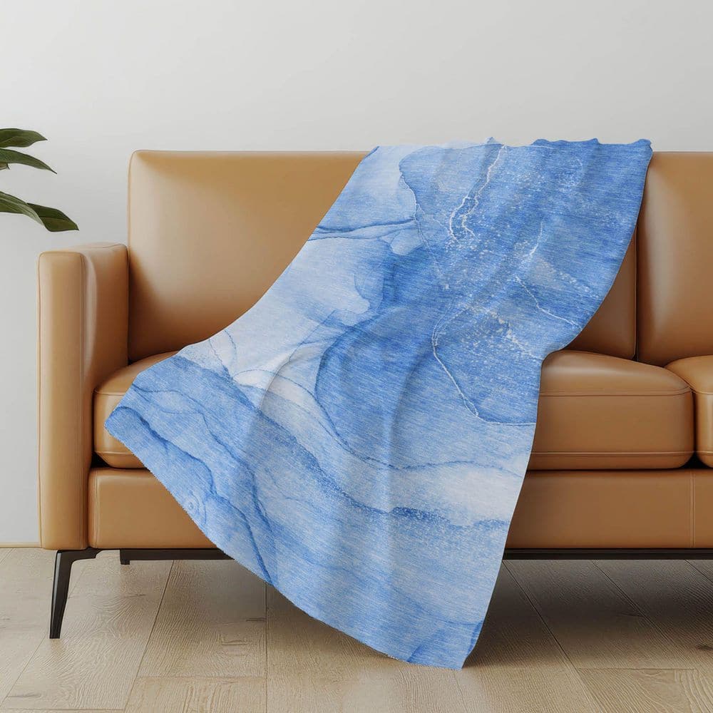 Premium Machine Washable ASB507 Blue 50 in. x 70 in. Sherpa Throw Blanket price history on PriceWatchPro