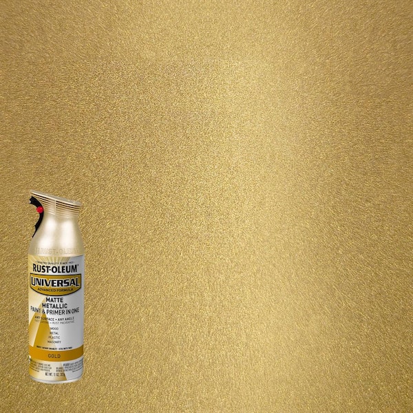 Rust-Oleum Universal 11 oz. All Surface Metallic Matte Gold Spray Paint and Primer in One (Case of 6)