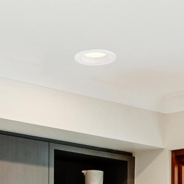 Standard Retrofit 4 in. White Recessed Trim Day LED Ceiling Can Light with 92 CRI, 5000K